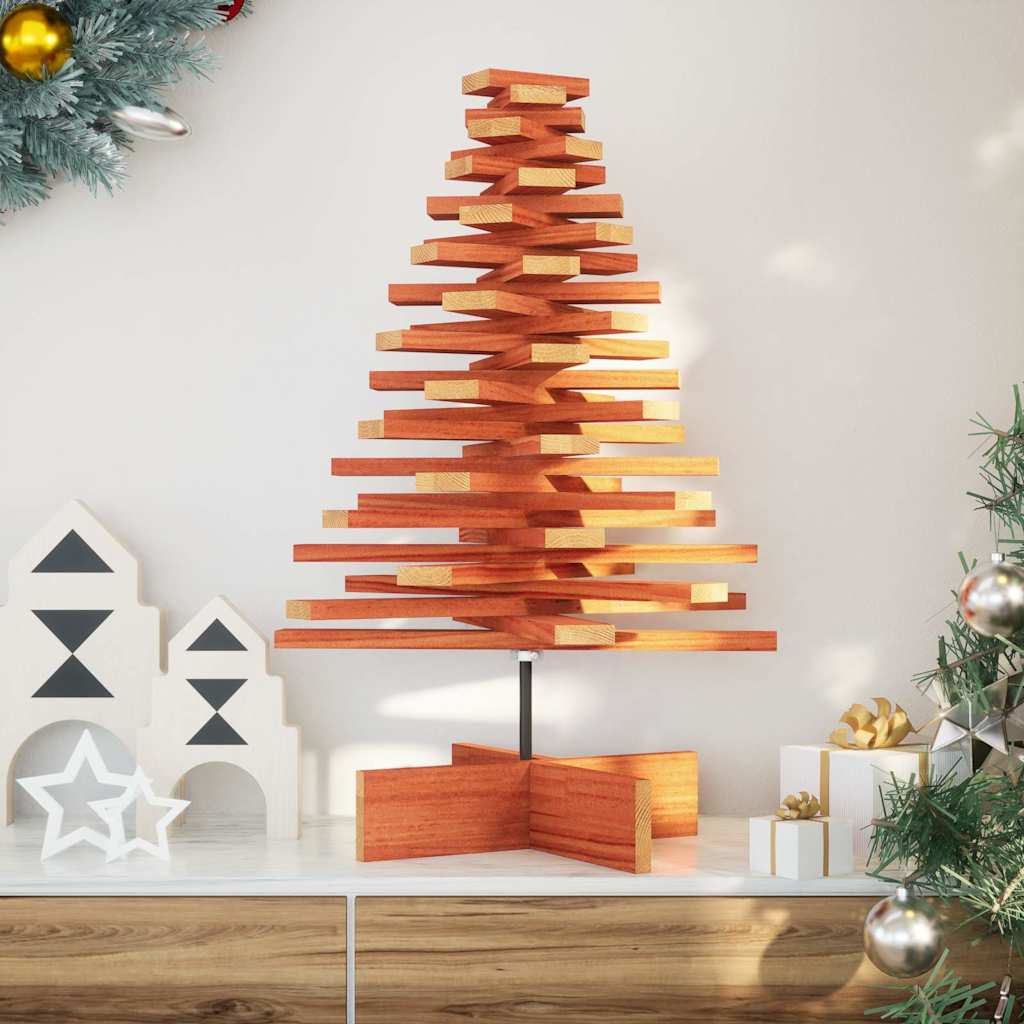 Vidaxx Weihnachtsdekoration Weihnachtsbaum 80 cm massives Kiefernholz, waschbraun