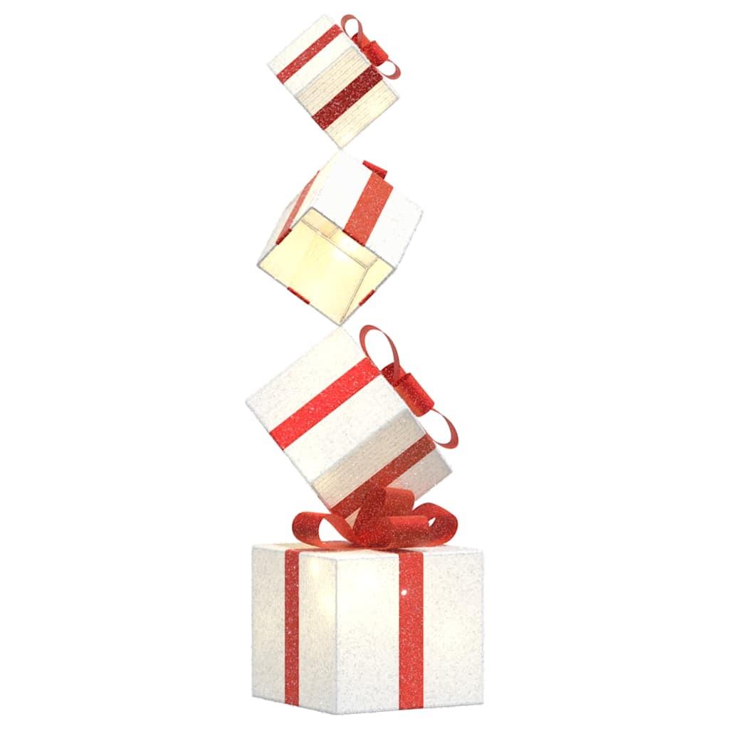 VidaXL Weihnachtsdekoration Geschenkbox 80 LEDs warmweiß