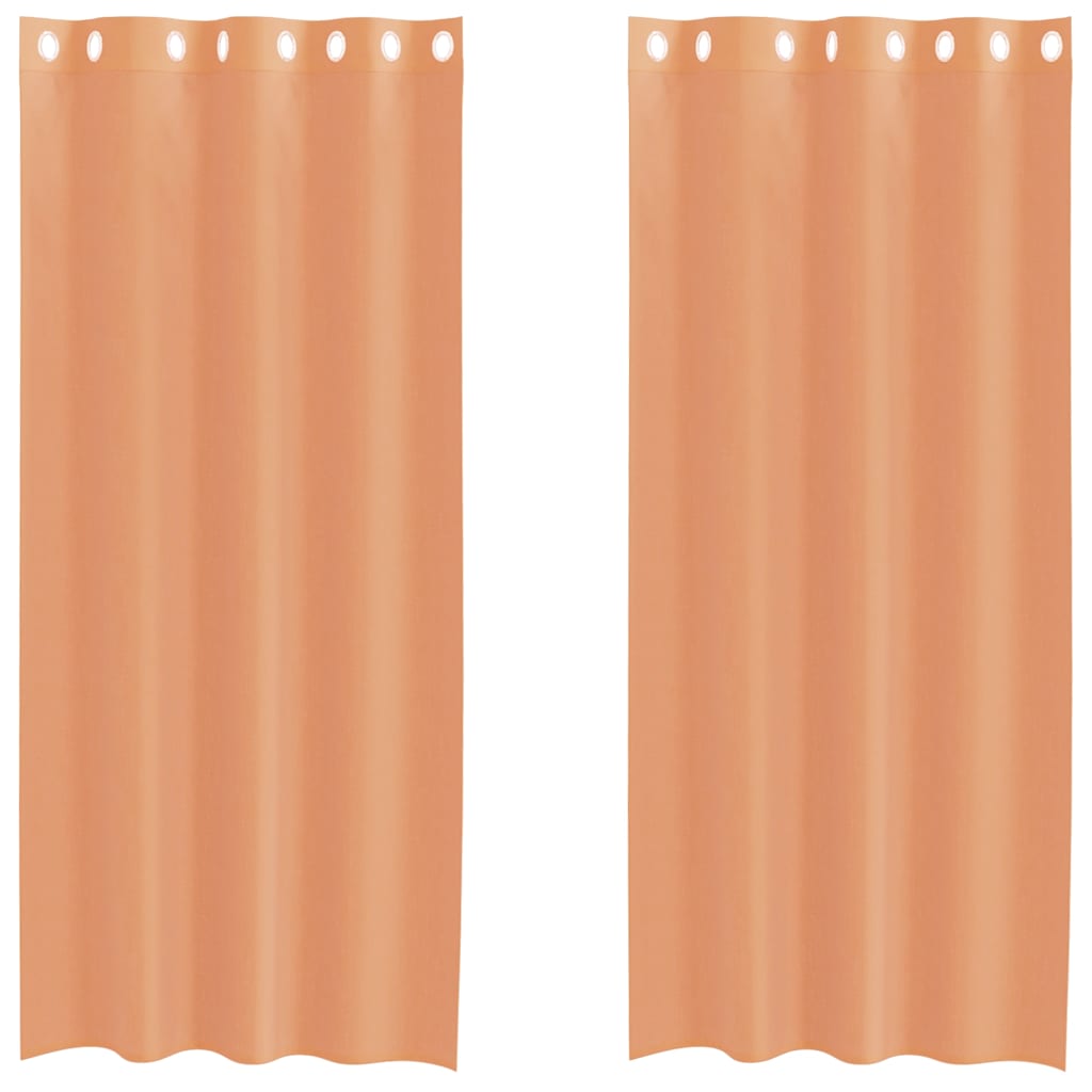 Vidaxl gordijnen voile met doorvoertules 2 st terracotta