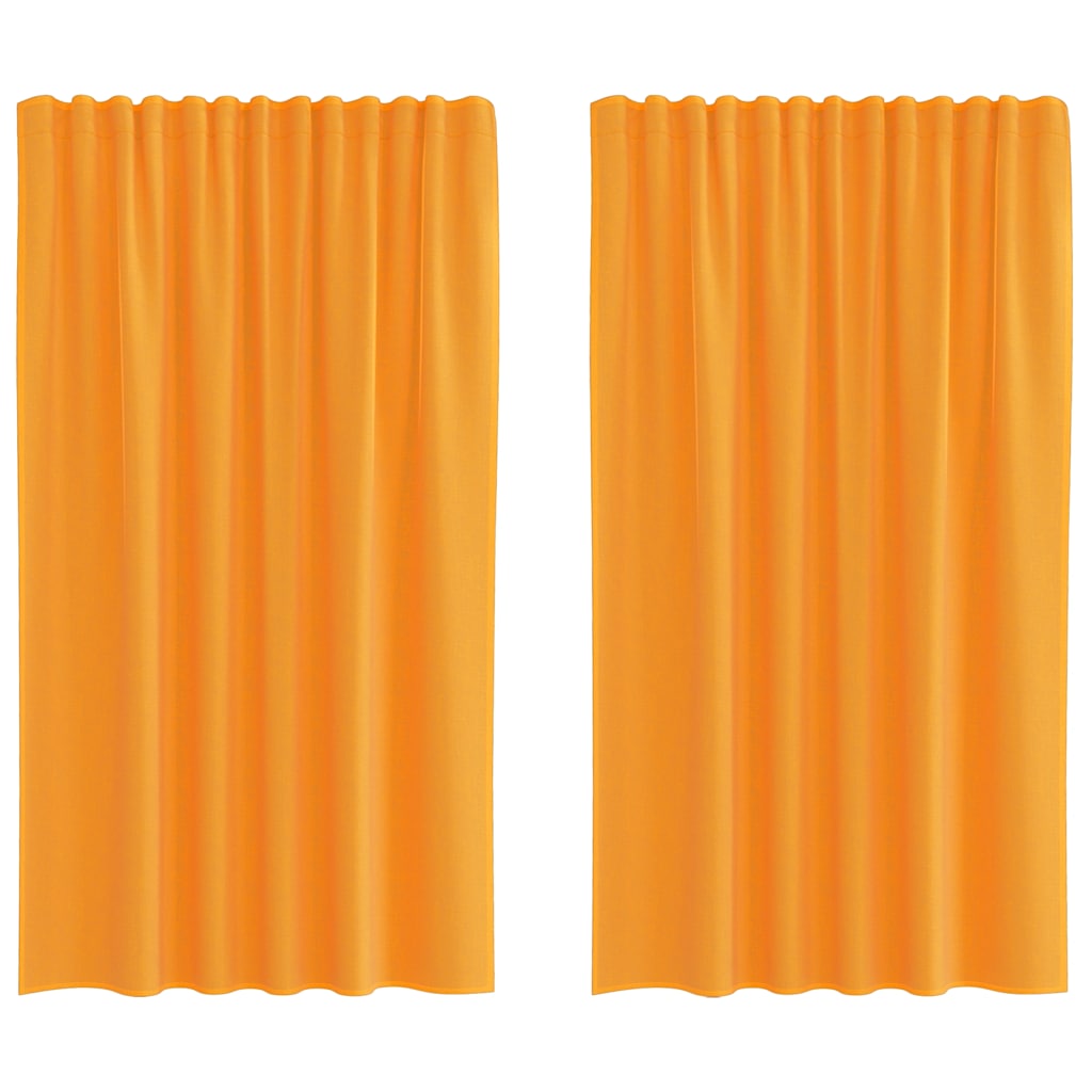 Vidaxl gordijnen voile met roedezakken 2 st oranje
