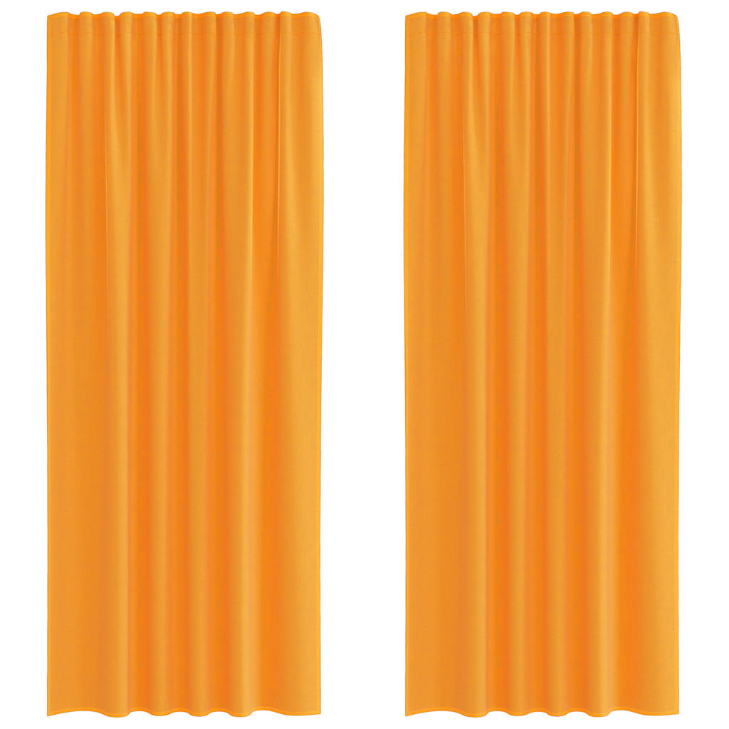 Vidaxl gordijnen voile met roedezakken 2 st oranje