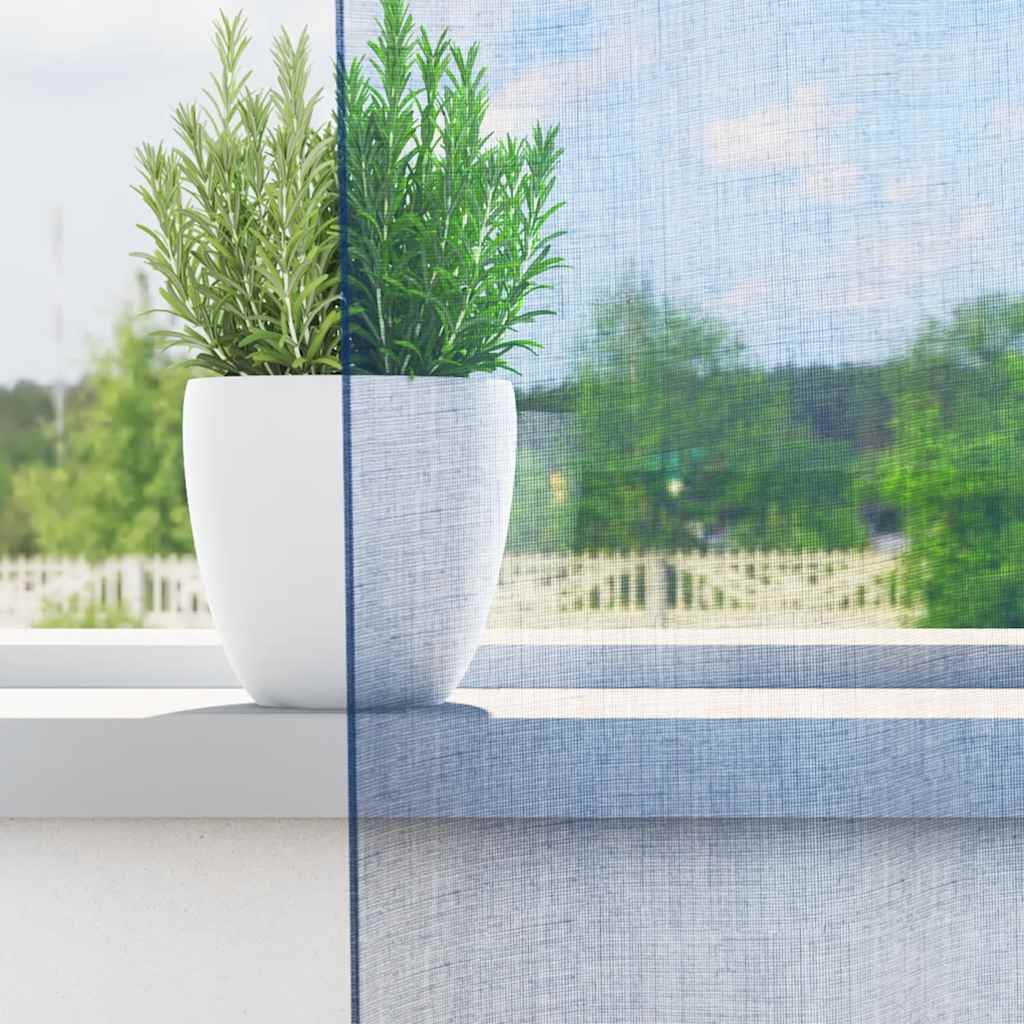Vidaxl gordijnen voile met lussen 2 st 140x140 cm koningsblauw