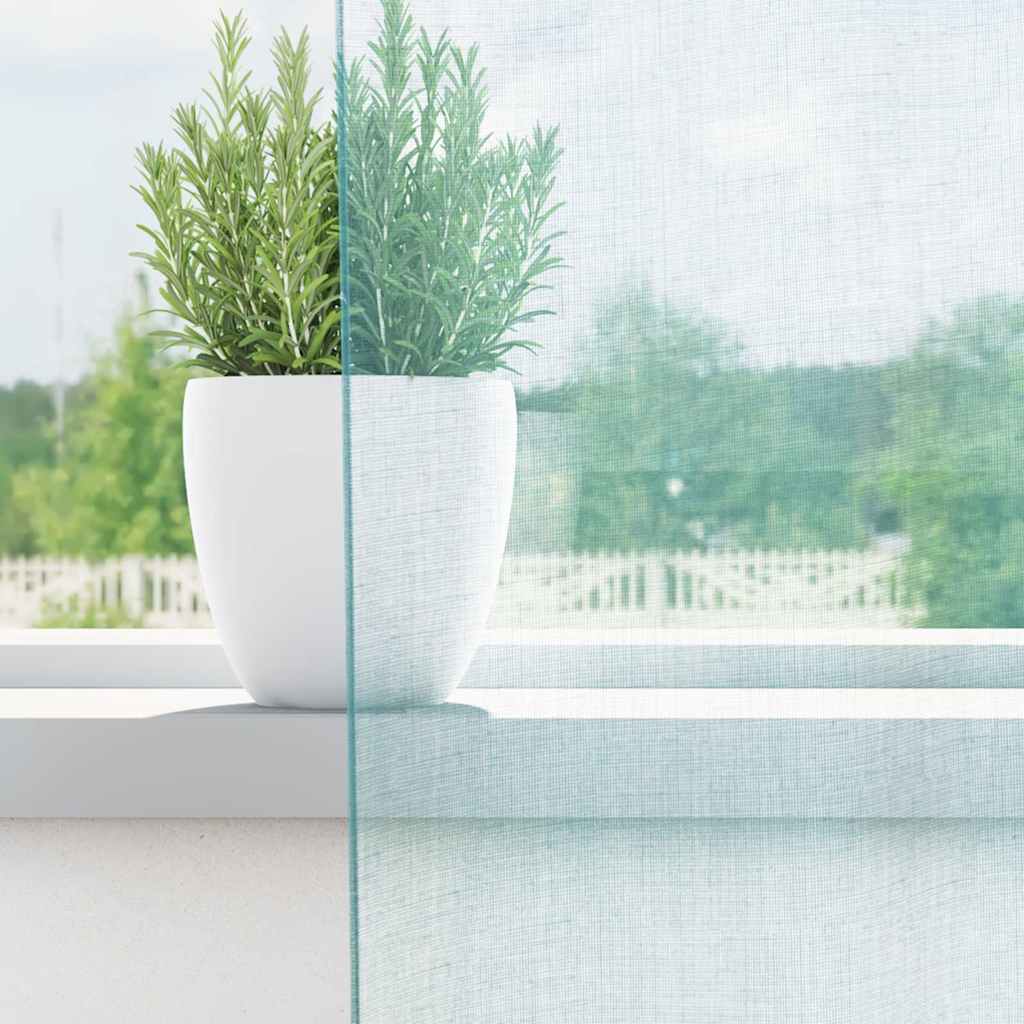Vidaxl gordijnen voile met lussen 2 st 140x140 cm turkoois