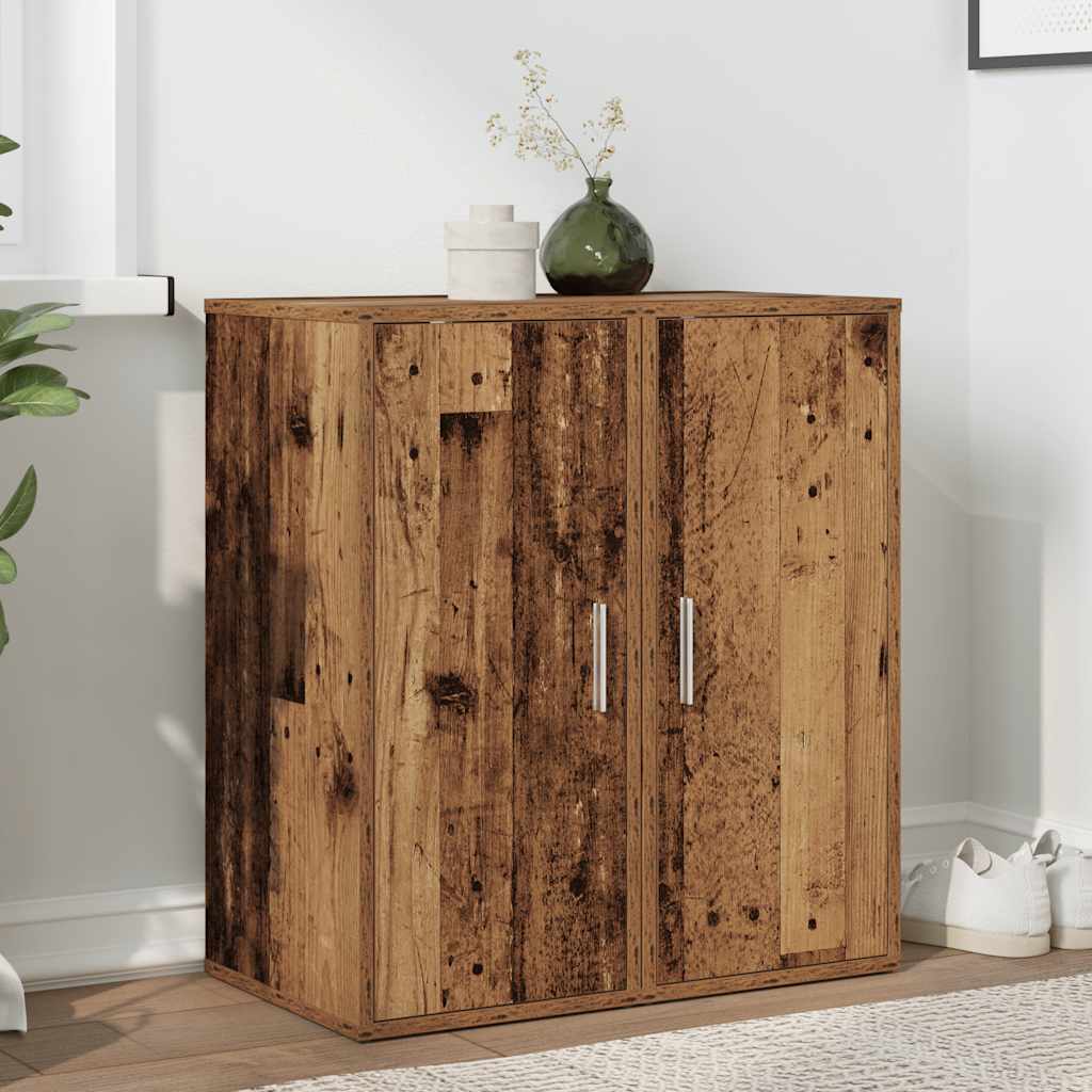 Vidaxx Schuhschränke 2 Stk. 32x35x70 cm behandeltes Holz, altholzfarben