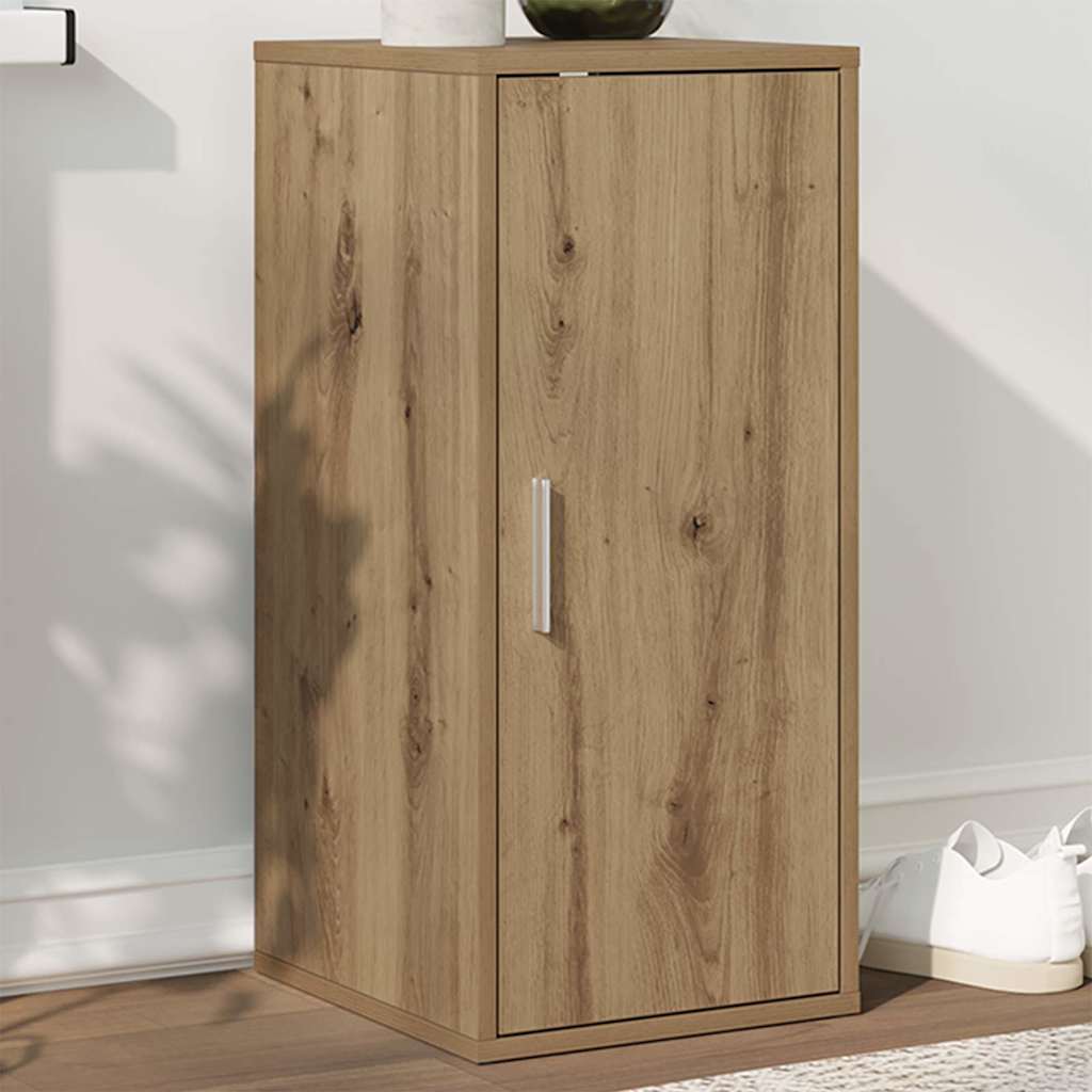 VidaXL Schuhschrank 32x35x70 cm aus handgefertigtem Holz, handwerkliche Eichenfarbe