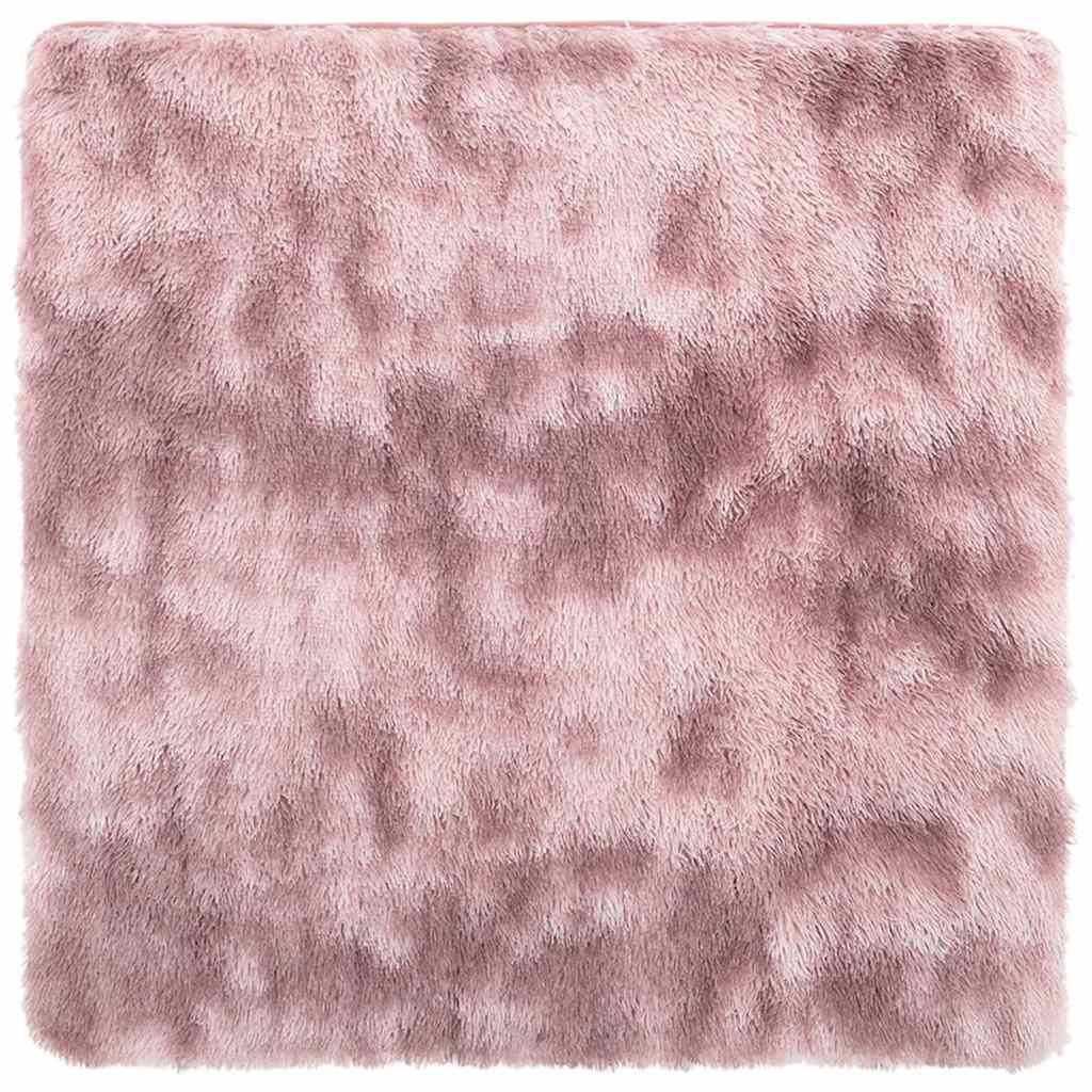 Vidaxl hoogpolig vloerkleed navarra 200x200 cm polyester stoffig roze