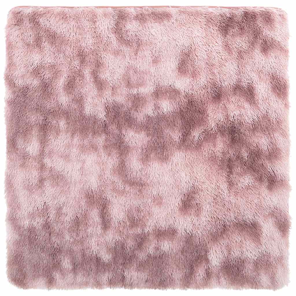 Vidaxl hoogpolig vloerkleed navarra 240x240 cm polyester stoffig roze
