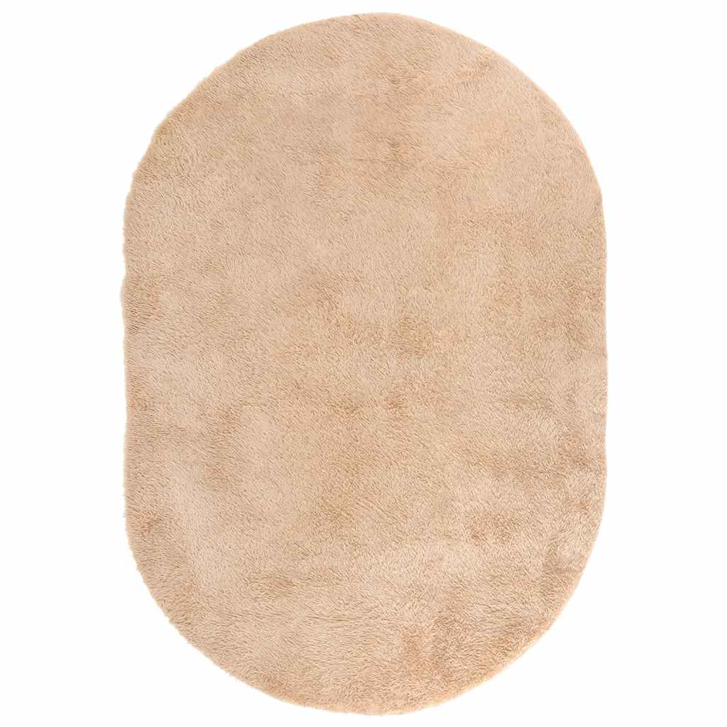 Vidaxl hoogpolig vloerkleed navarra 300x200 cm polyester beige