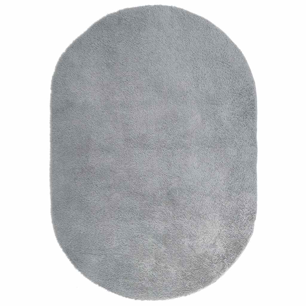 Vidaxl hoogpolig vloerkleed navarra 300x200 cm polyester lichtgrijs