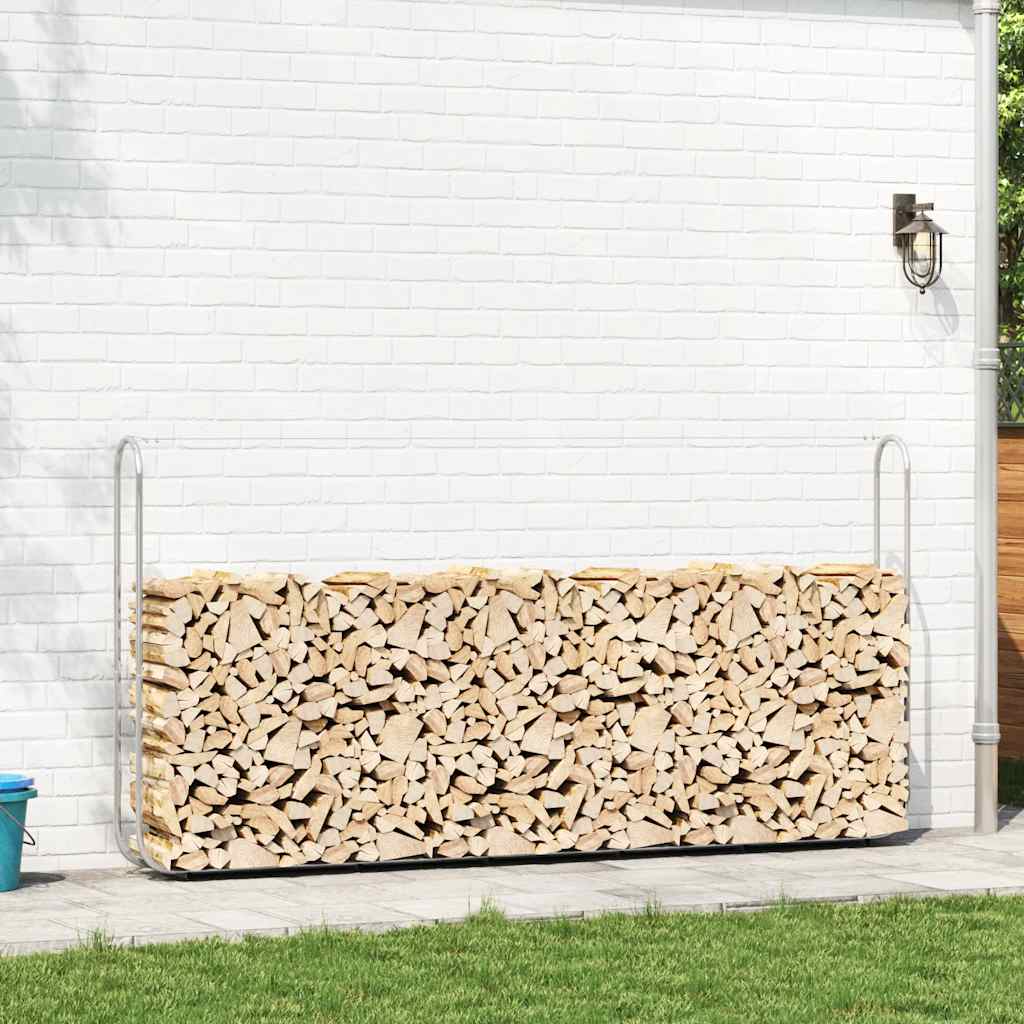 Vidaxx Brennholzregal 300x25x150 cm aus verzinktem Stahl