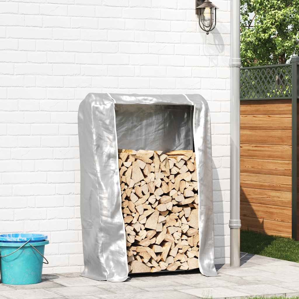 Vidaxx Kaminholzregal mit Regenschutz 100x25x150 cm verzinkter Stahl
