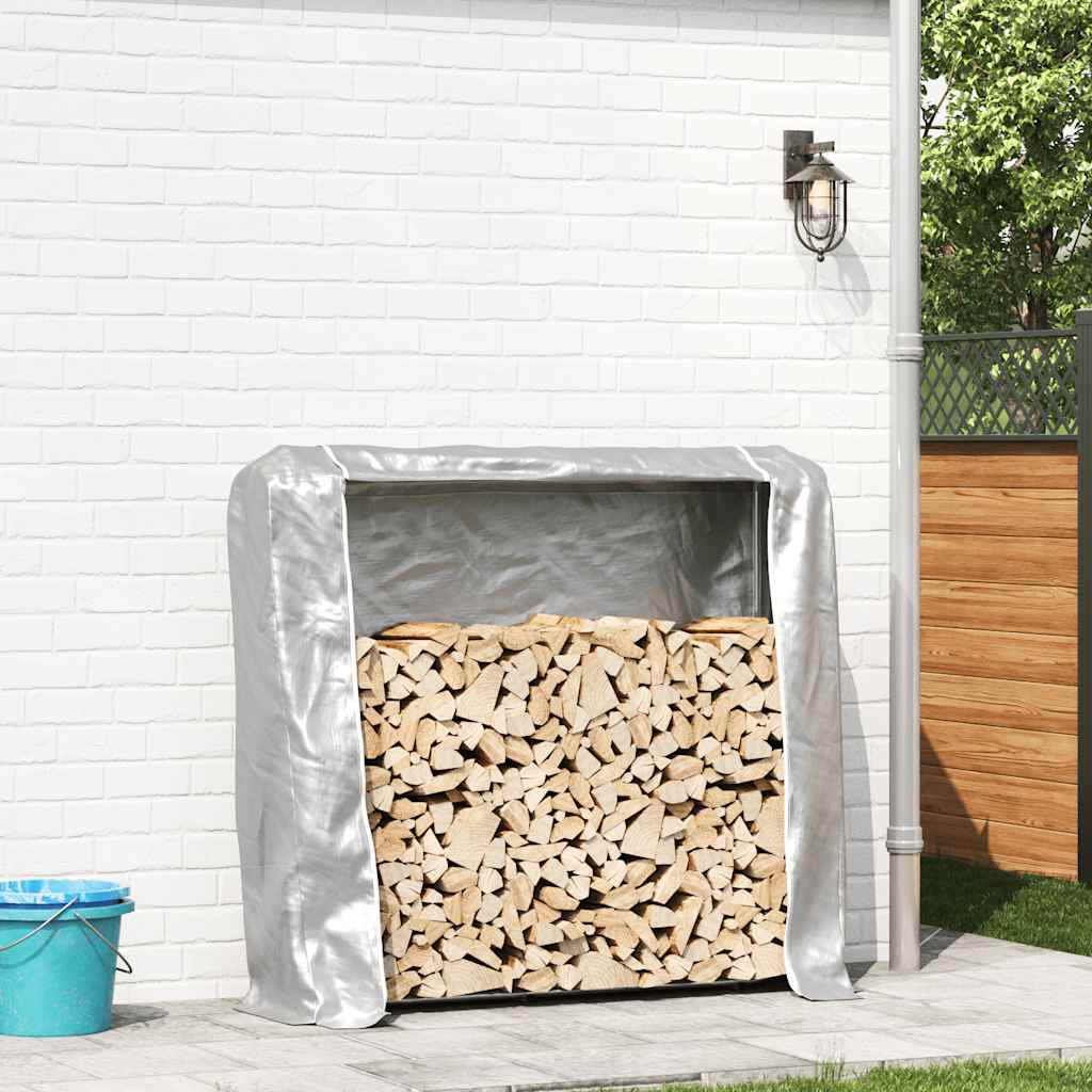 Vidaxx Kaminholzregal mit Regenschutz 150x25x150 cm verzinkter Stahl