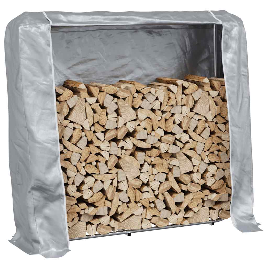 Vidaxx Kaminholzregal mit Regenschutz 150x25x150 cm verzinkter Stahl