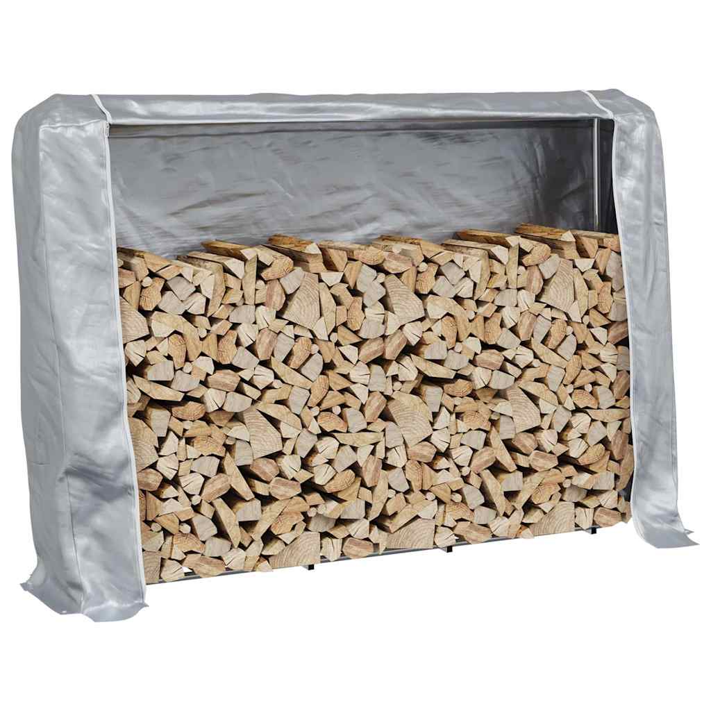 Vidaxx Kaminholzregal mit Regenschutz 200x25x150 cm verzinkter Stahl