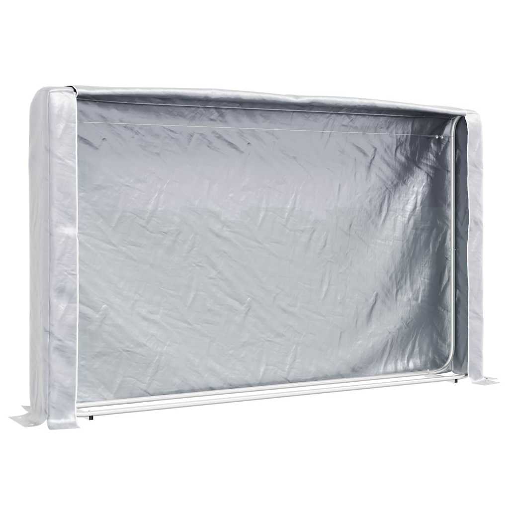 Vidaxx Kaminholzregal mit Regenschutz 250x25x150 cm verzinkter Stahl