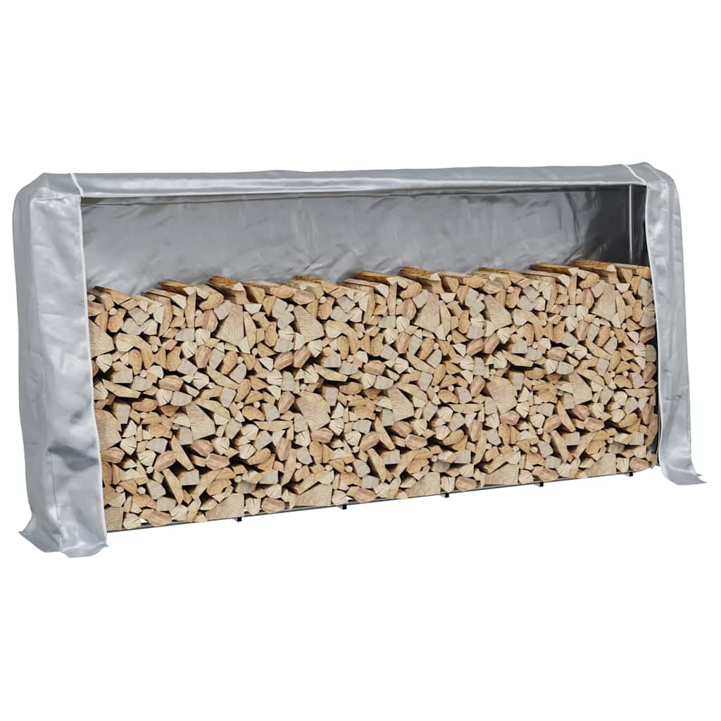 Vidaxx Kaminholzregal mit Regenschutz 300x25x150 cm verzinkter Stahl
