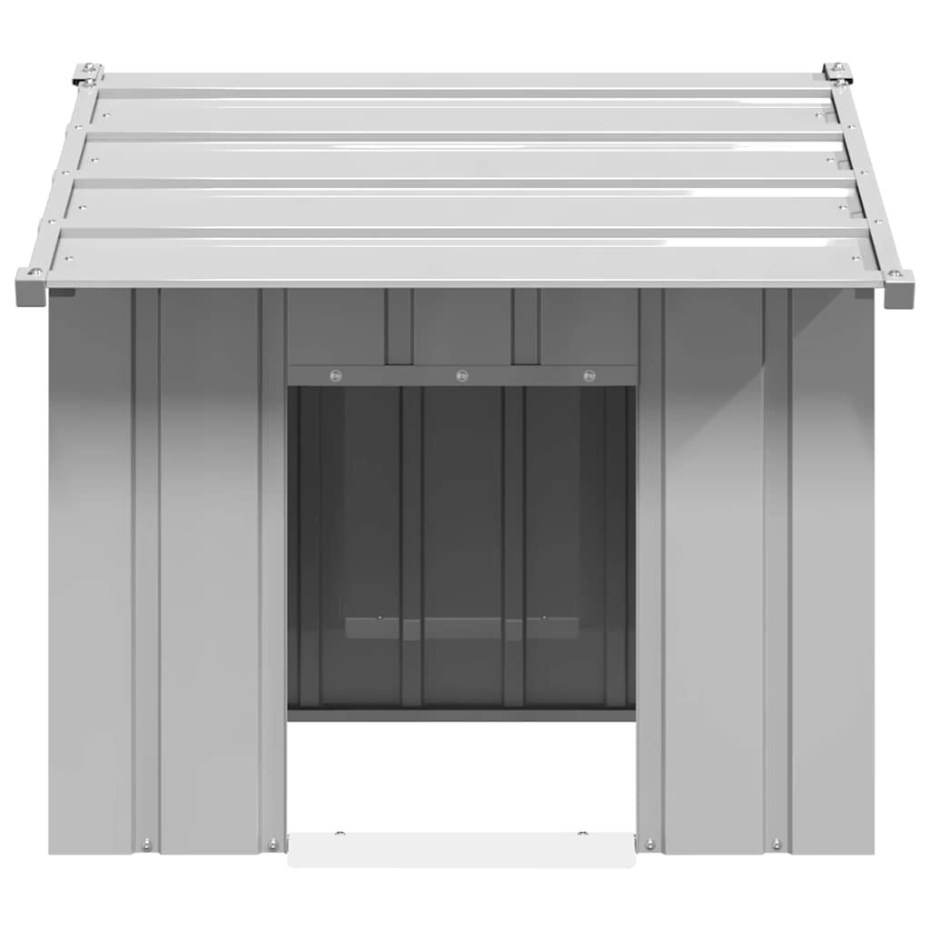 Vidaxxl Hundehütte mit Dach 85x107x81 cm aus verzinktem Stahl
