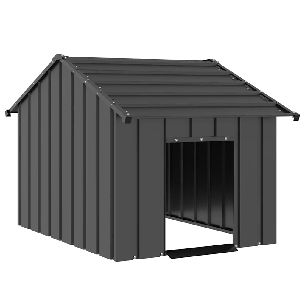 Vidaxxl Hundehütte mit Dach 83x130x85 cm aus verzinktem Stahl