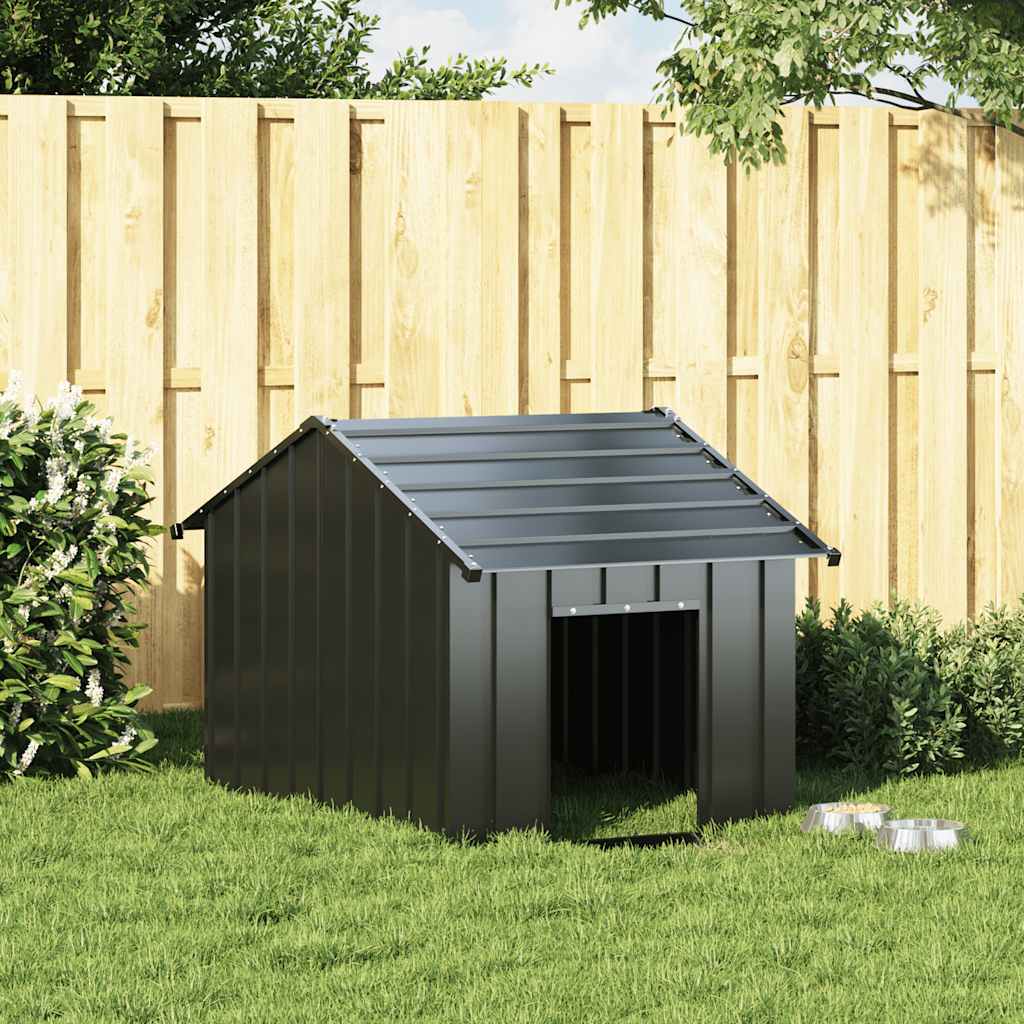Vidaxxl Hundehütte mit Dach 83x130x85 cm aus verzinktem Stahl