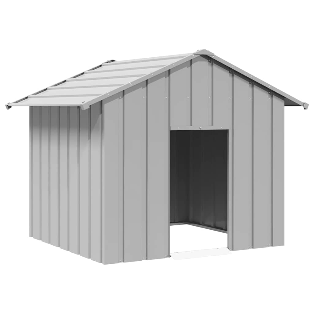 Vidaxxl Hundehütte mit Dach 131x101x102 cm aus verzinktem Stahl