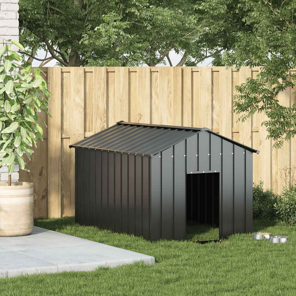 Vidaxxl Hundehütte mit Dach 113x153x101 cm aus verzinktem Stahl