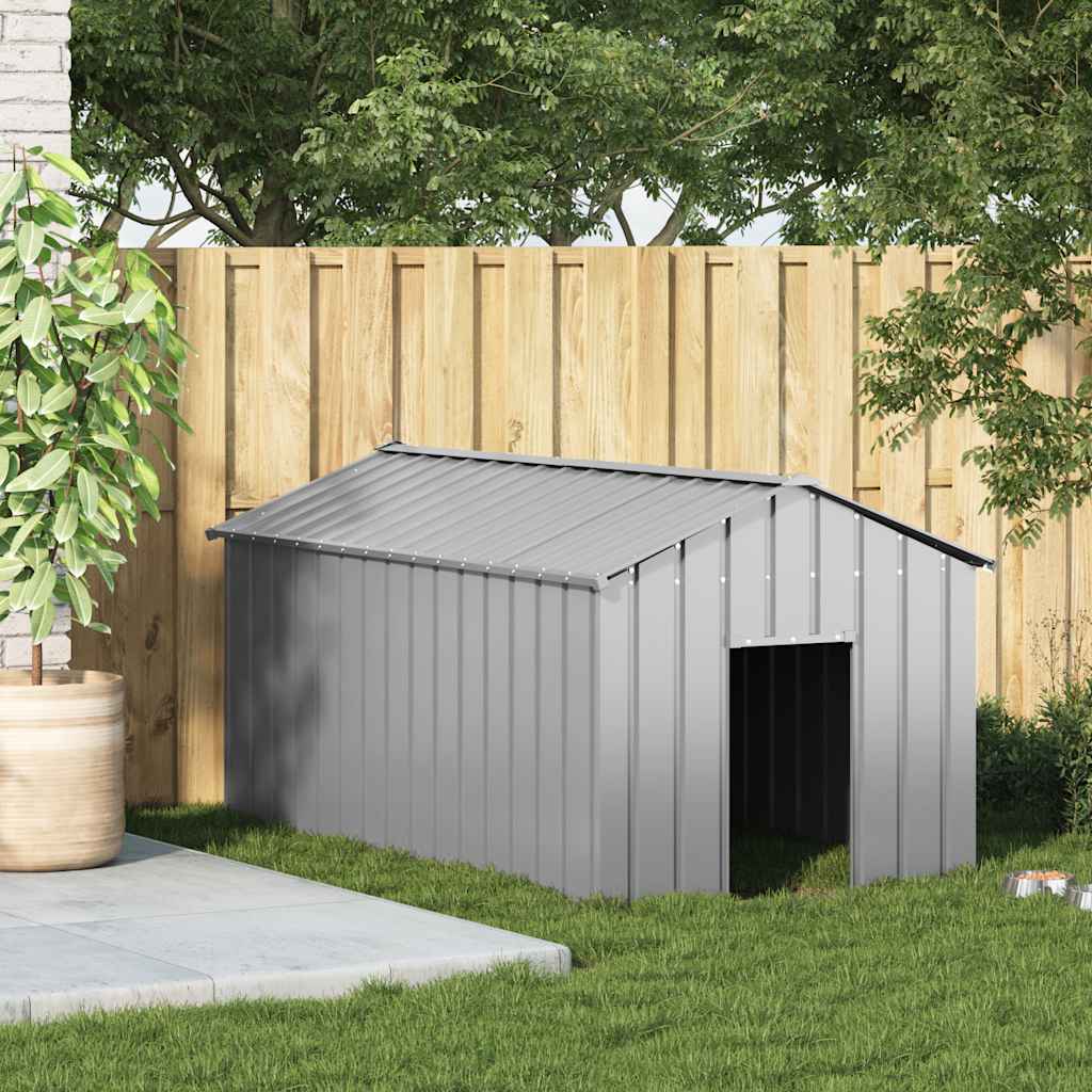 Vidaxxl Hundehütte mit Dach 114x202x101 cm aus verzinktem Stahl