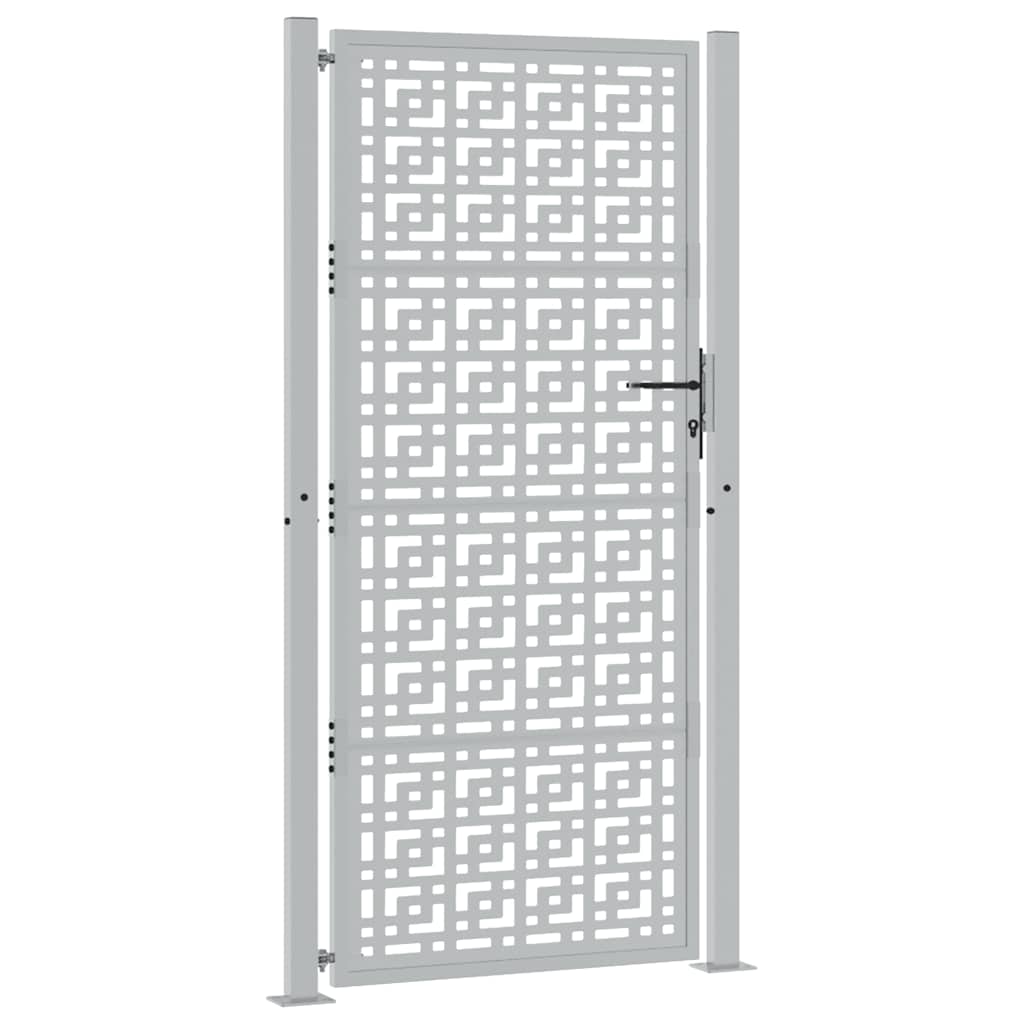 Vidaxl poort met kruisontwerp 100x200 cm weervast staal