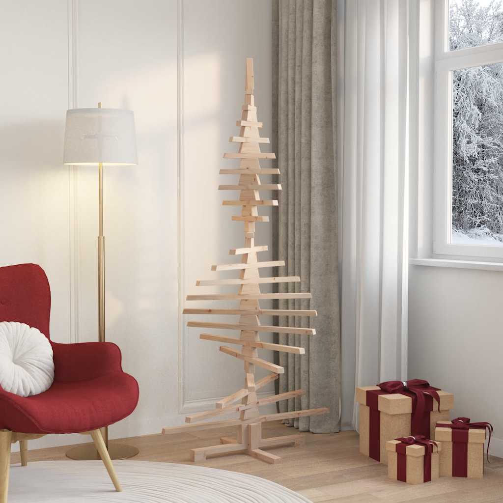 Vidaxl kerstdecoratie kerstboom 180 cm massief grenenhout