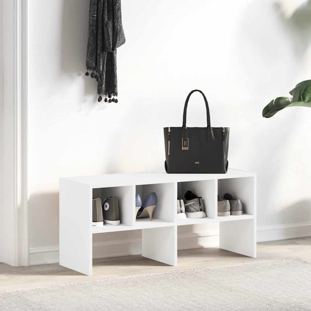 VidaXL Schuhregal stapelbar 89,5x30x40 cm weiß