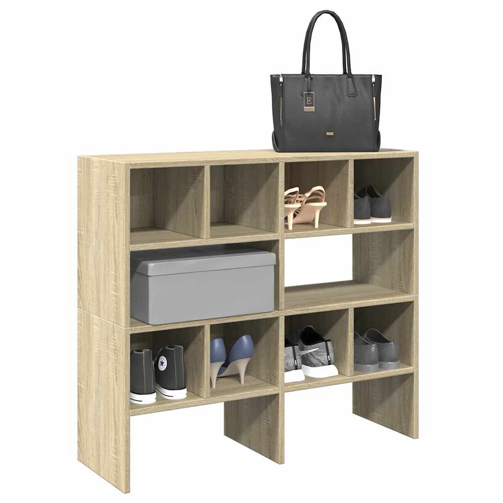 VidaXL Schuhregale 2 Stück stapelbar 89,5x30x40 cm Farbe Sonoma-Eiche
