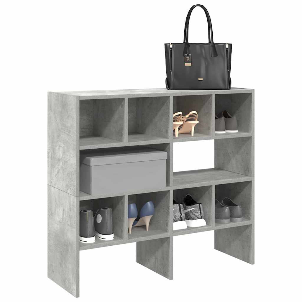 Vidaxx Schuhregale 2 Stück stapelbar 89,5x30x40 cm betongrau