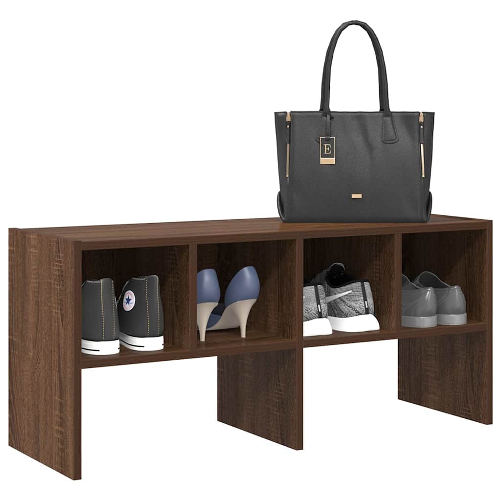 VidaXL Schuhregal stapelbar 89,5x30x40 cm braune Eichenfarbe