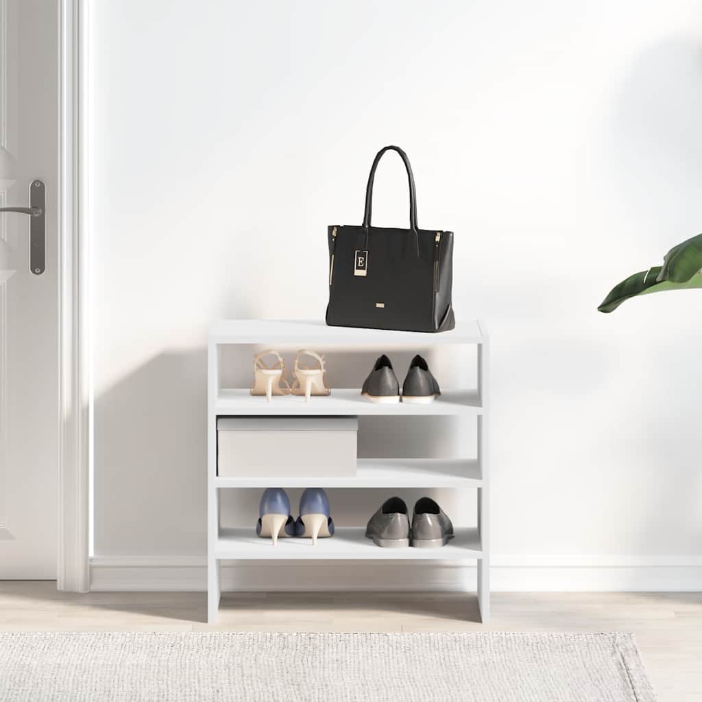 VidaXL Schuhregale 2 Stück stapelbar 60x30x30,5 cm weiß