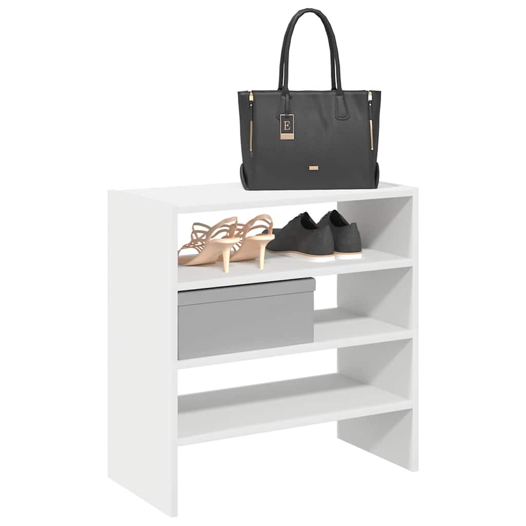 VidaXL Schuhregale 2 Stück stapelbar 60x30x30,5 cm weiß