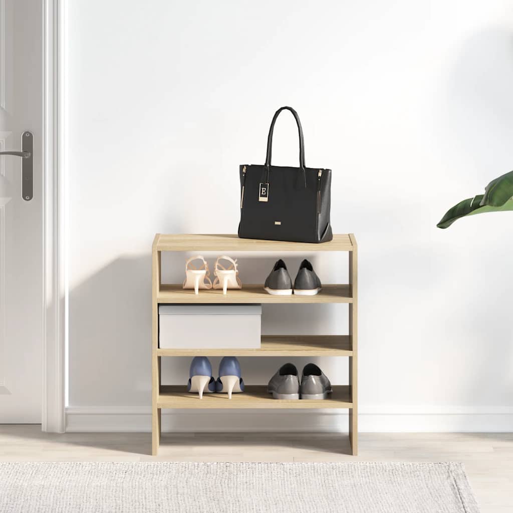VidaXL Schuhregale 2 Stück stapelbar 60x30x30,5 cm Farbe Sonoma-Eiche