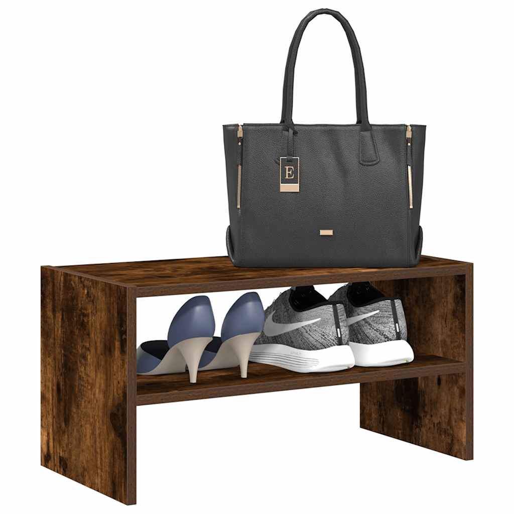 VidaXL Schuhregal stapelbar 60x30x30,5 cm Räuchereiche