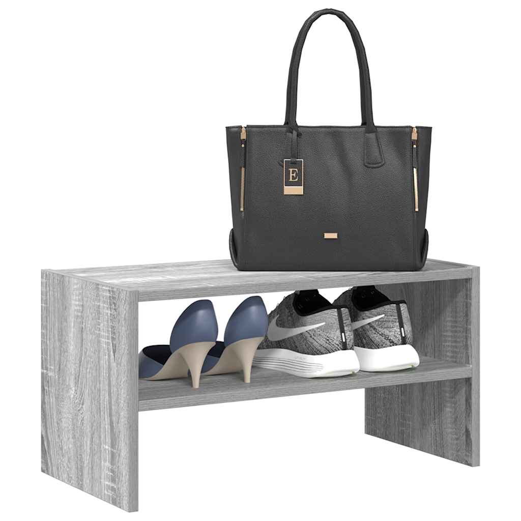 Vidaxx Schuhregal stapelbar 60x30x30,5 cm graue Sonoma-Eiche