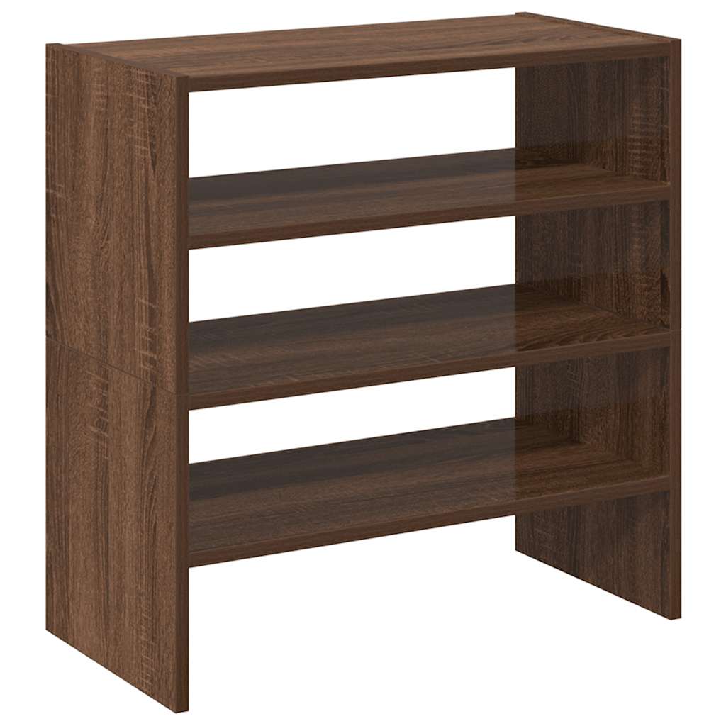 Vidaxx Schuhregale 2 Stück stapelbar 60x30x30,5 cm braune Eichenfarbe