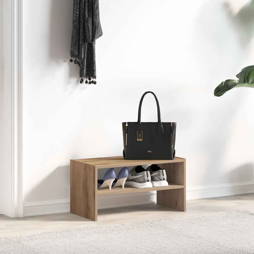 VidaXL Schuhregal stapelbar 60x30x30,5 cm handwerklich eichenfarben