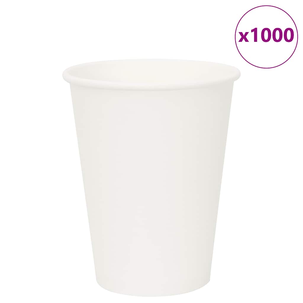 VidaXL Papierkaffeetassen 1000 Stück 12oz 300 ml weiß