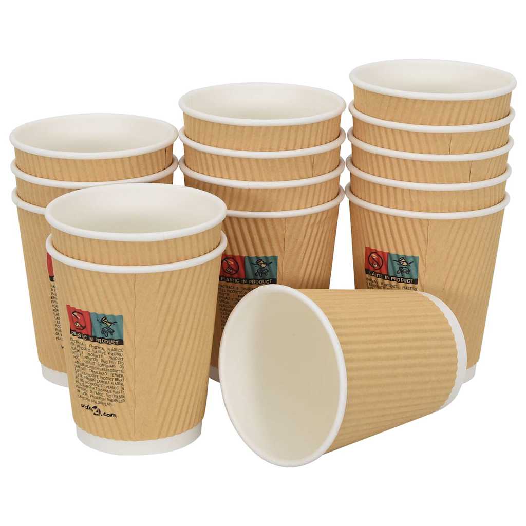 VidaXL Papierkaffeetassen 500 Stück 8oz 200 ml braun