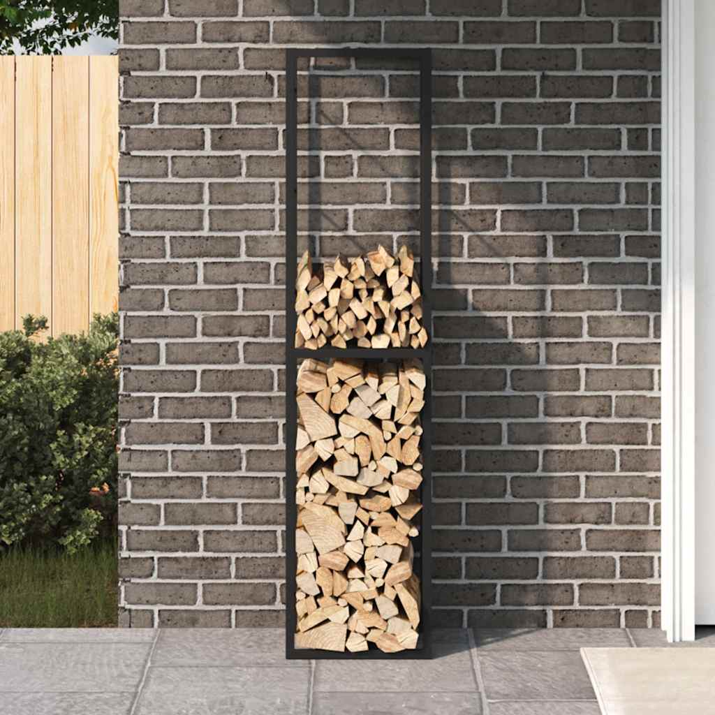 Vidaxx Kaminholzregal 50x30x209 cm Stahl schwarz