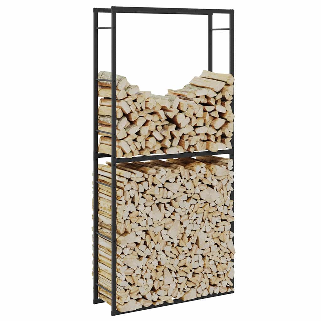 Vidaxx Kaminholzregal 100x30x209 cm Stahl schwarz