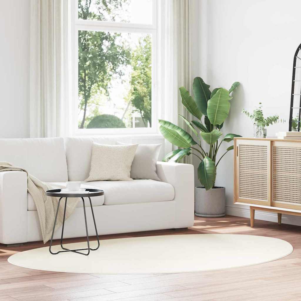Vidaxl vloerkleden huarte crème 140 x 200 cm polyester