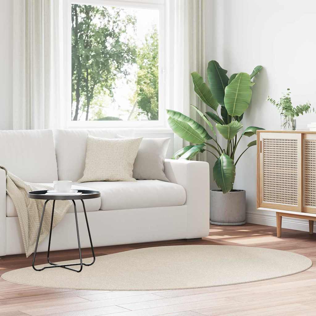 Vidaxl vloerkleden huarte beige 140 x 200 cm polyester