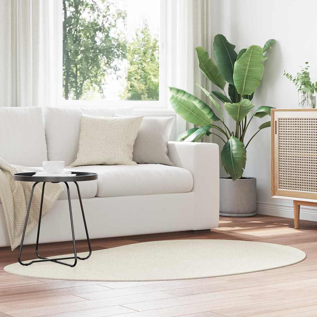 Vidaxl vloerkleden huarte crème 120 x 170 cm polyester