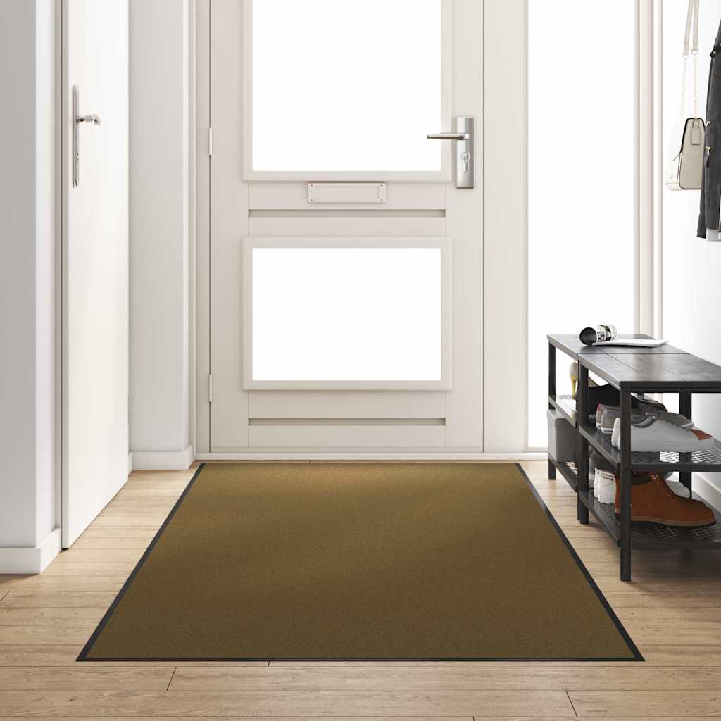 Vidaxl deurmat anders bruin en zwart 120 x 250 cm polyamide en pvc