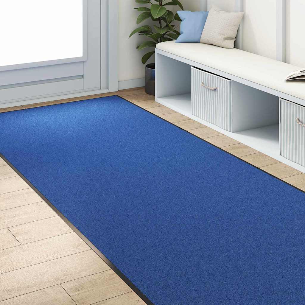 Vidaxl deurmat anders blauw en zwart 120 x 300 cm polyamide en pvc
