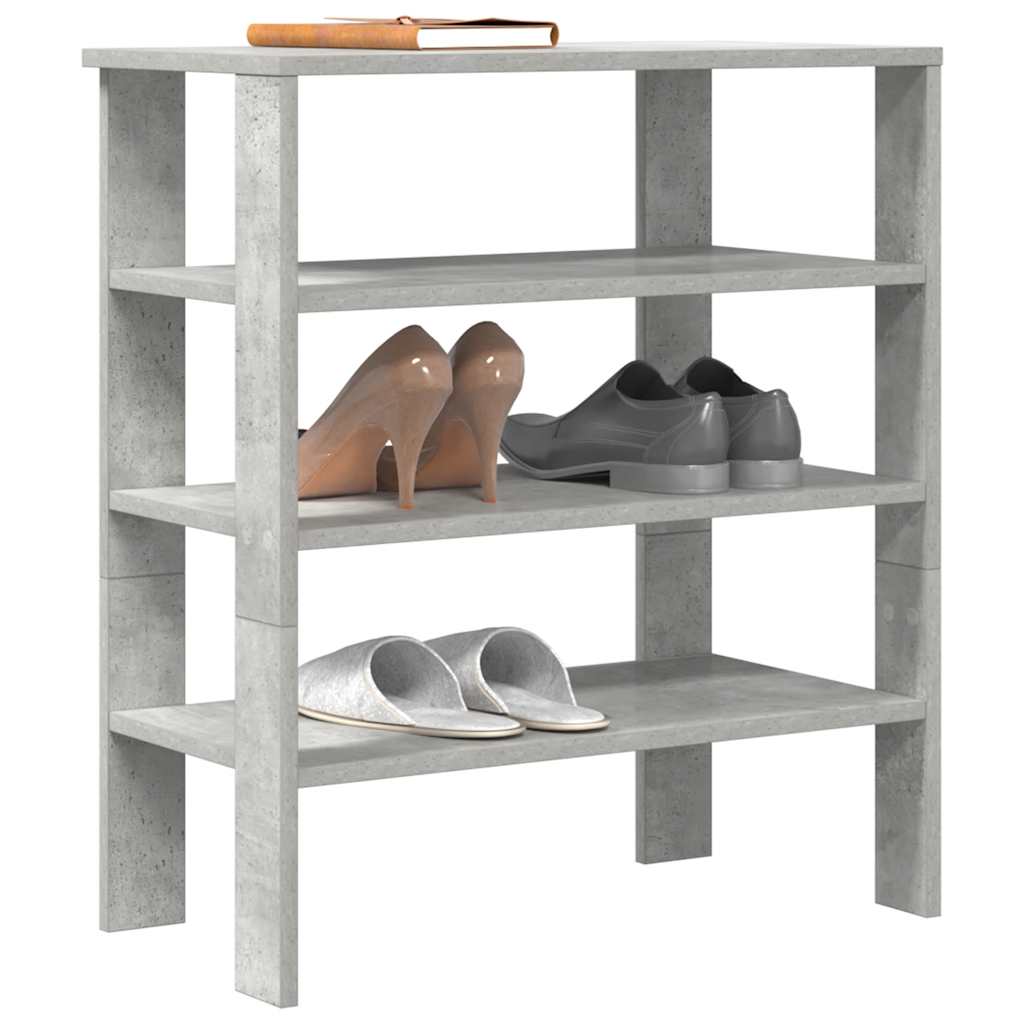 Vidaxx Schuhregal 61x32x70 cm Holzwerkstoff Betongrau