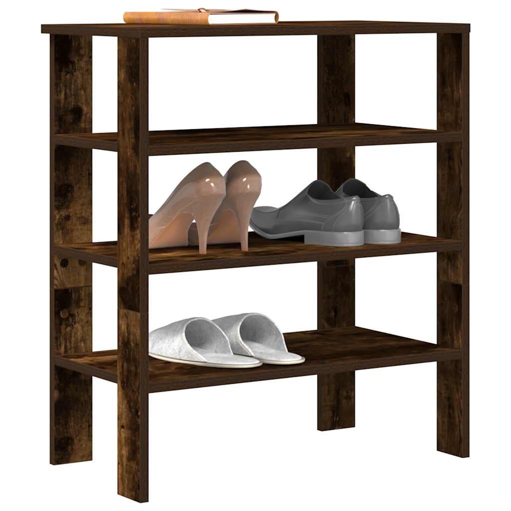 Vidaxx Schuhregal 61x32x70 cm verarbeitetes Holz, geräucherte Eiche